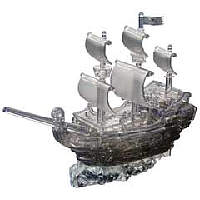 Crystal Puzzle Pirate ship (black)