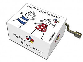 Speldosa Pojke & flicka "Happy Birthday" 