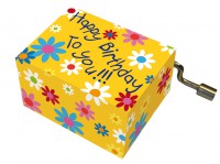 Speldosa Blommor "Happy Birthday to you"