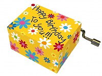 Speldosa Blommor "Happy Birthday to you"