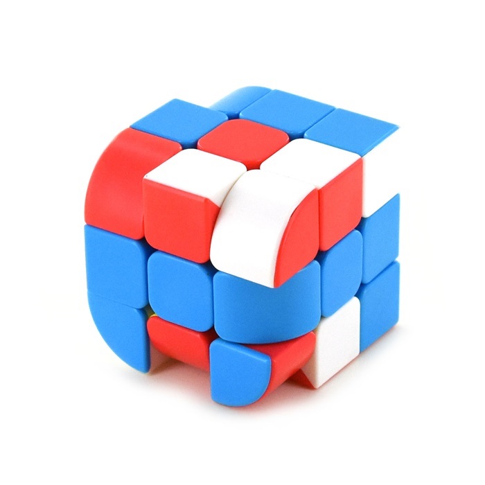 Kub 3x3x3 Tre färger