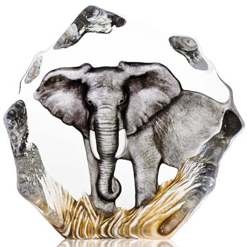 Mats Jonasson Målerås Wildlife Målad Elefant