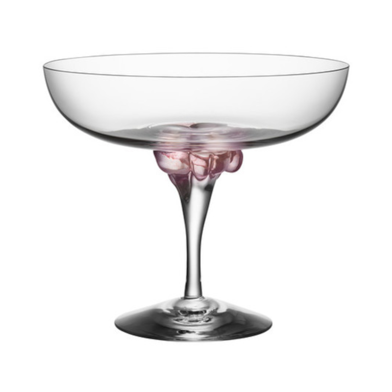 Kosta Boda Sugar Dandy Coupe Rosa