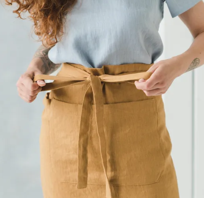 Skördeförkläde - Senapsgul