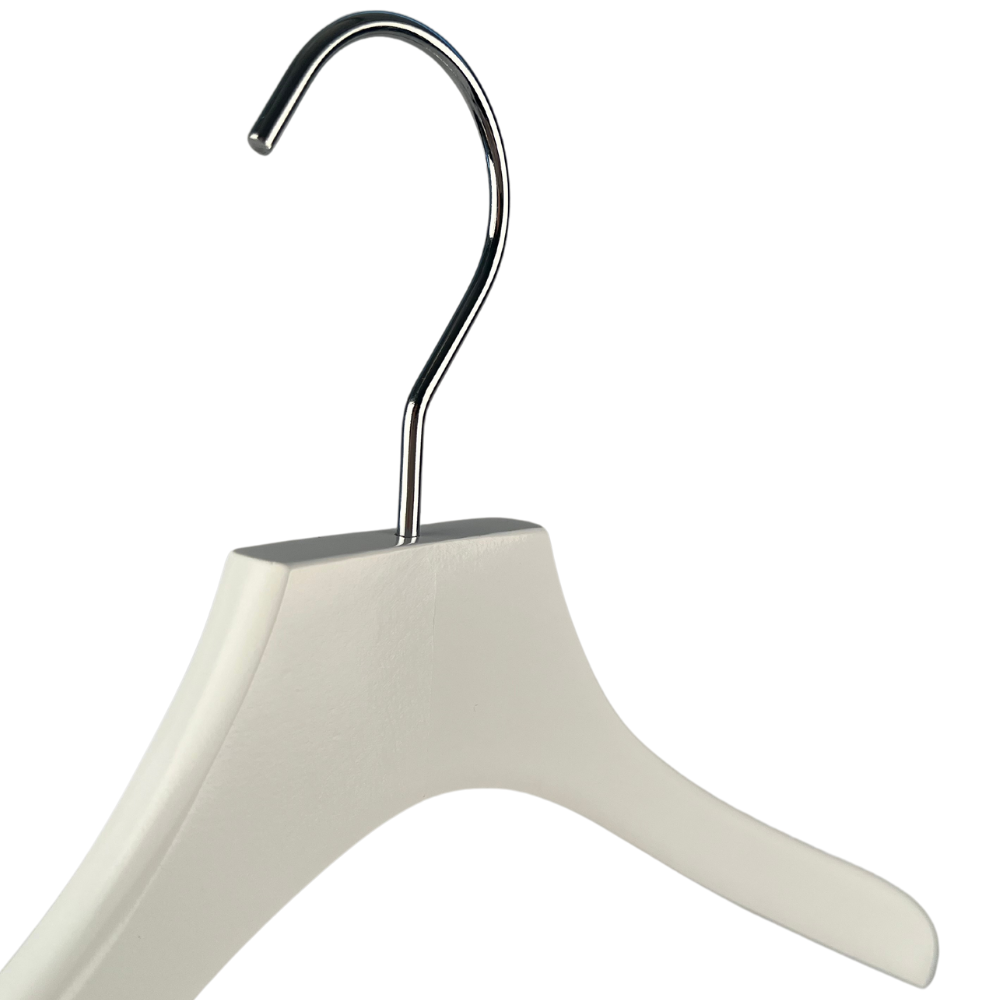 Kaareva puinen levä, valkoinen, 42 cm - 5