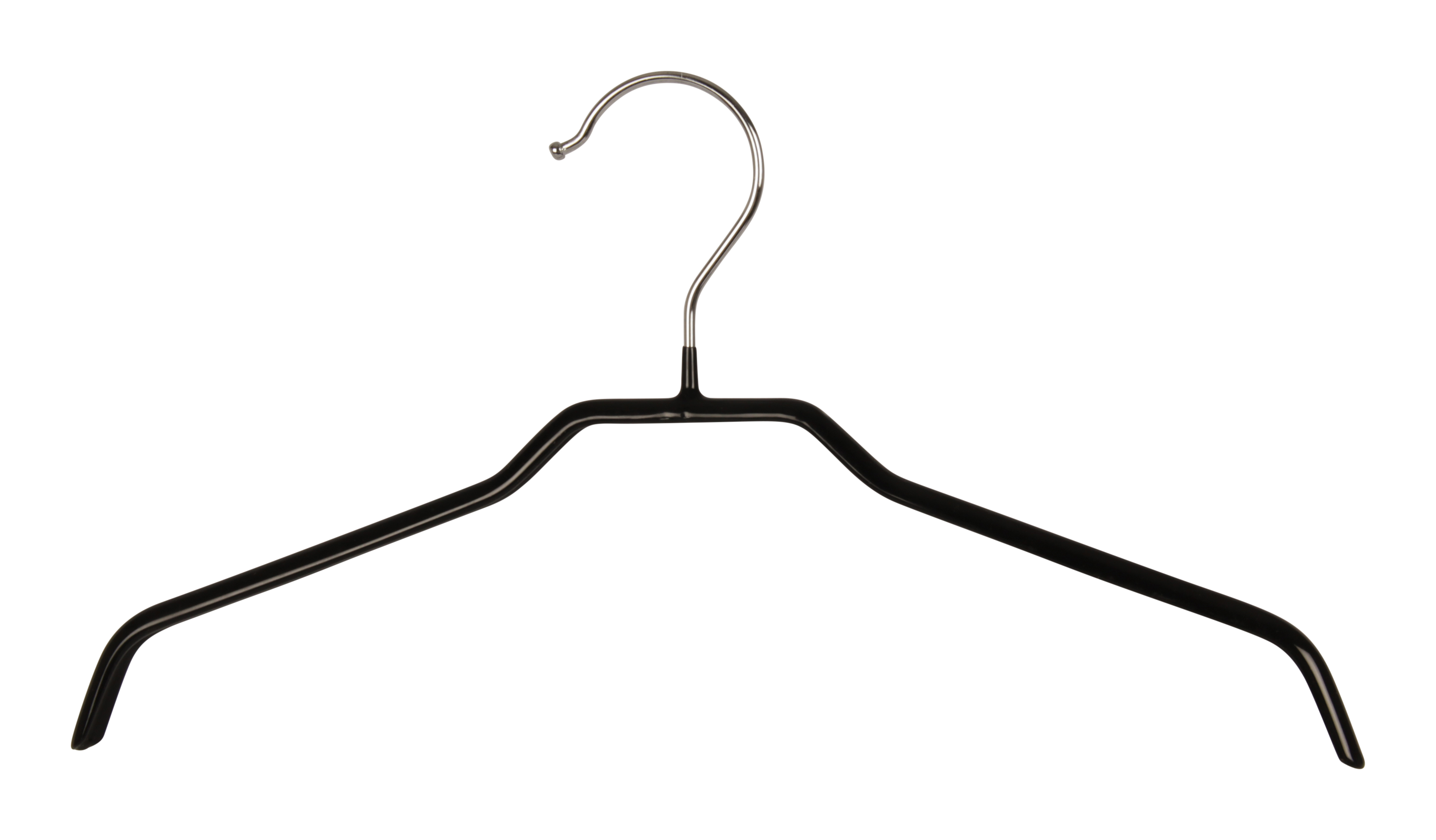 Gummieret metalbøjle, 36 cm, sort, 10 stk