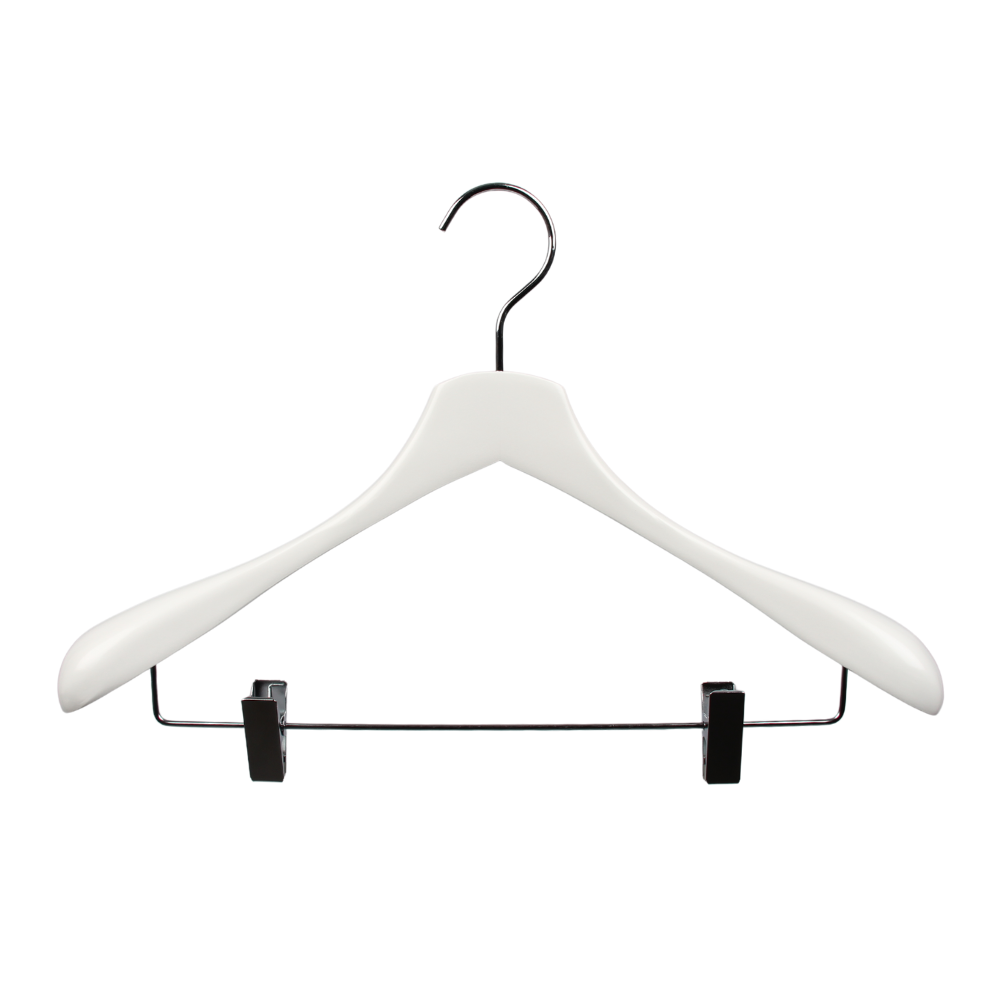 Wooden hanger with rod & clip, WJ-4260C, 42 cm - 6