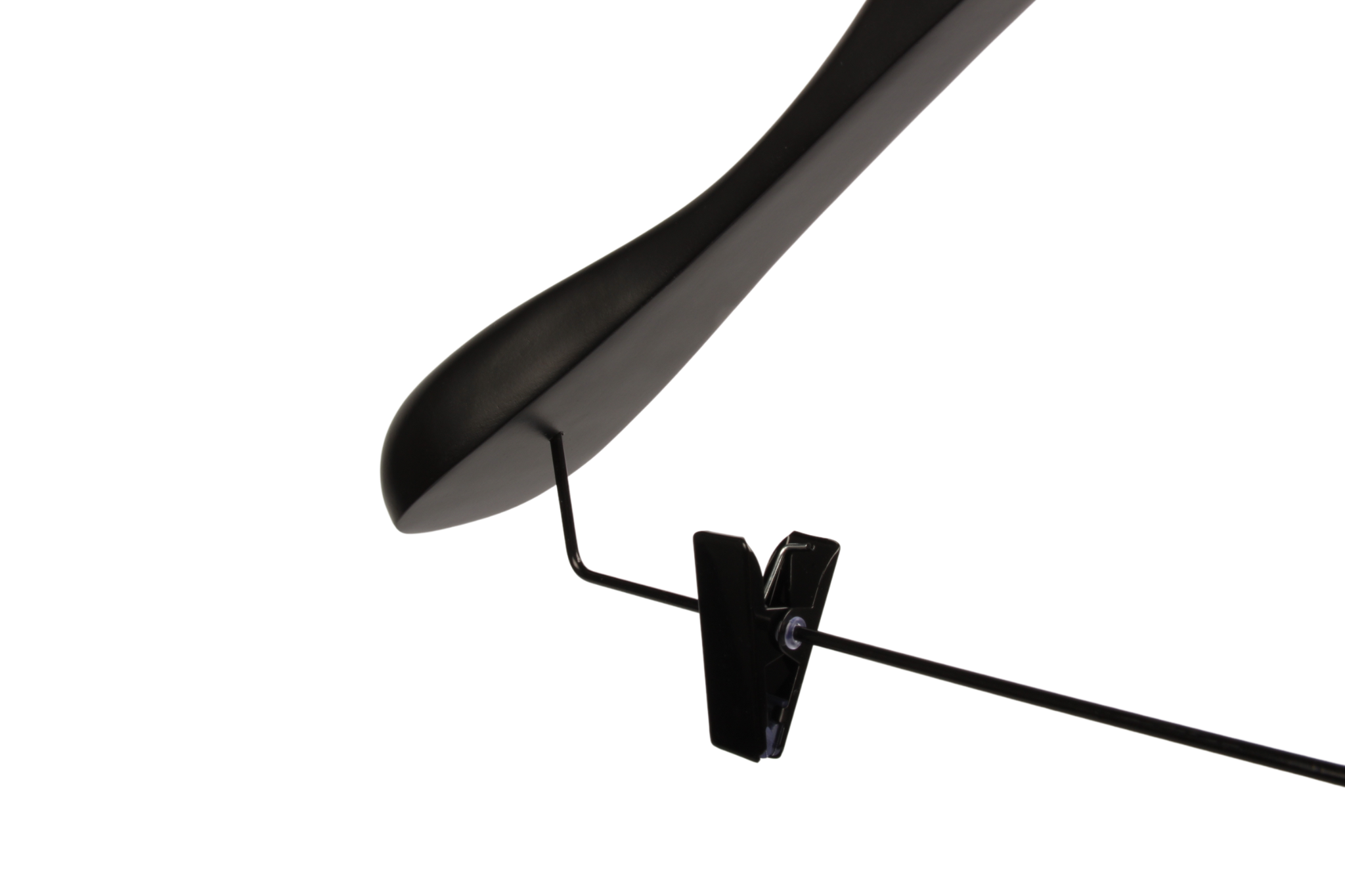 Wooden hanger with rod & clip, WJ-4260C, 42 cm - 5