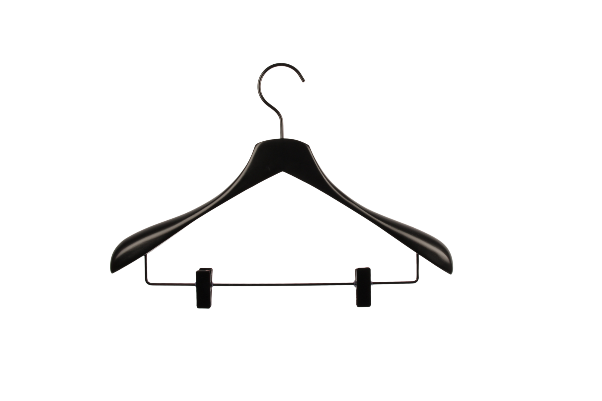 Wooden hanger with rod & clip, WJ-4260C, 42 cm - 4
