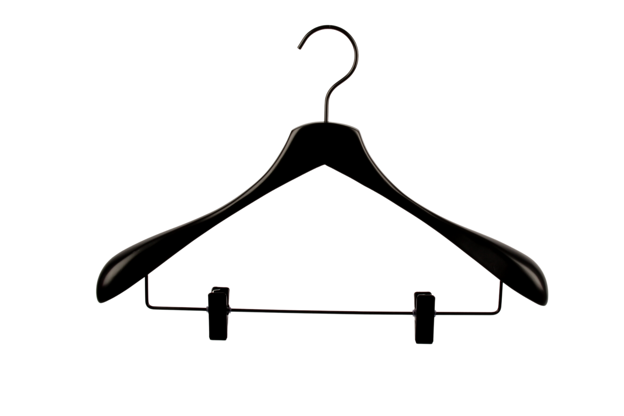 Wooden hanger with rod & clip, WJ-4260C, 42 cm