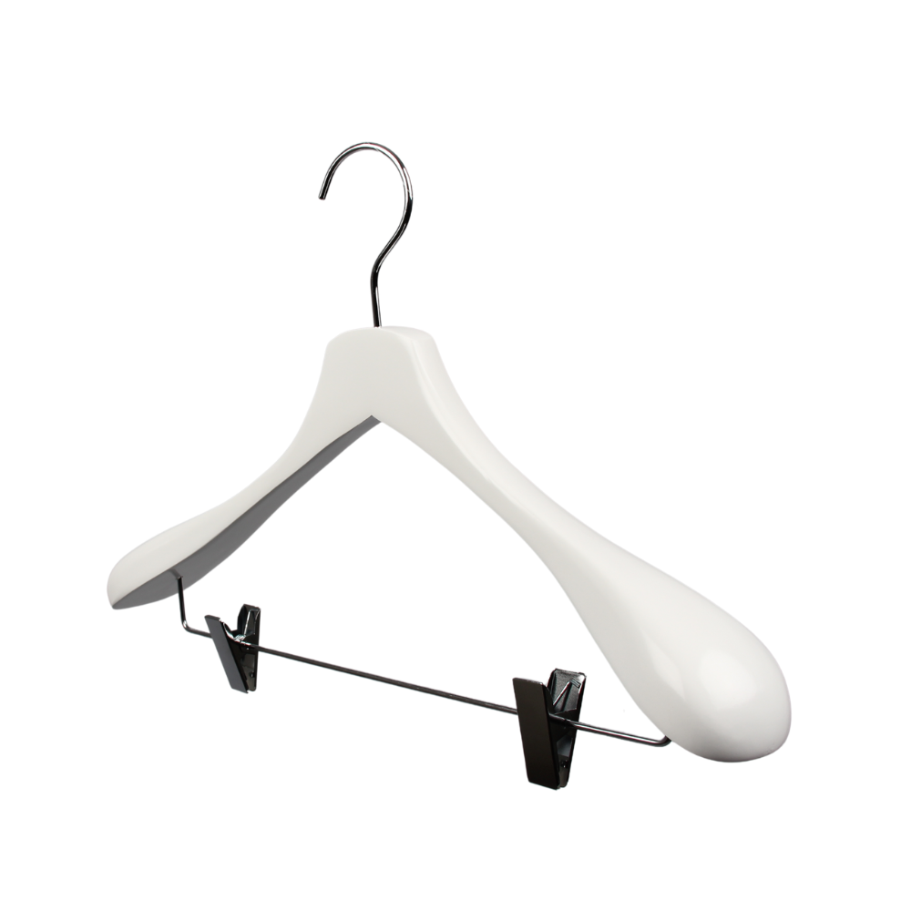Wooden hanger with rod & clip, WJ-4260C, 42 cm - 7