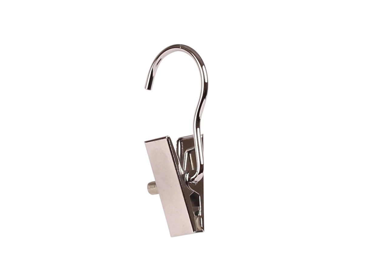 Glove hanger 609 1 clip 5cm, chrome 100pcs / pack. - 2