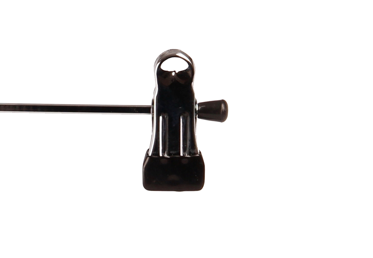 Clip hanger 688 20cm, chrome / black - 2