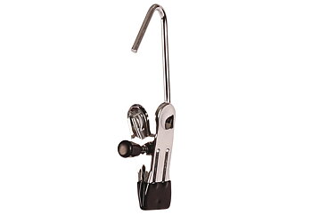 Klemme m. 1 clips 10,5cm metal/sort