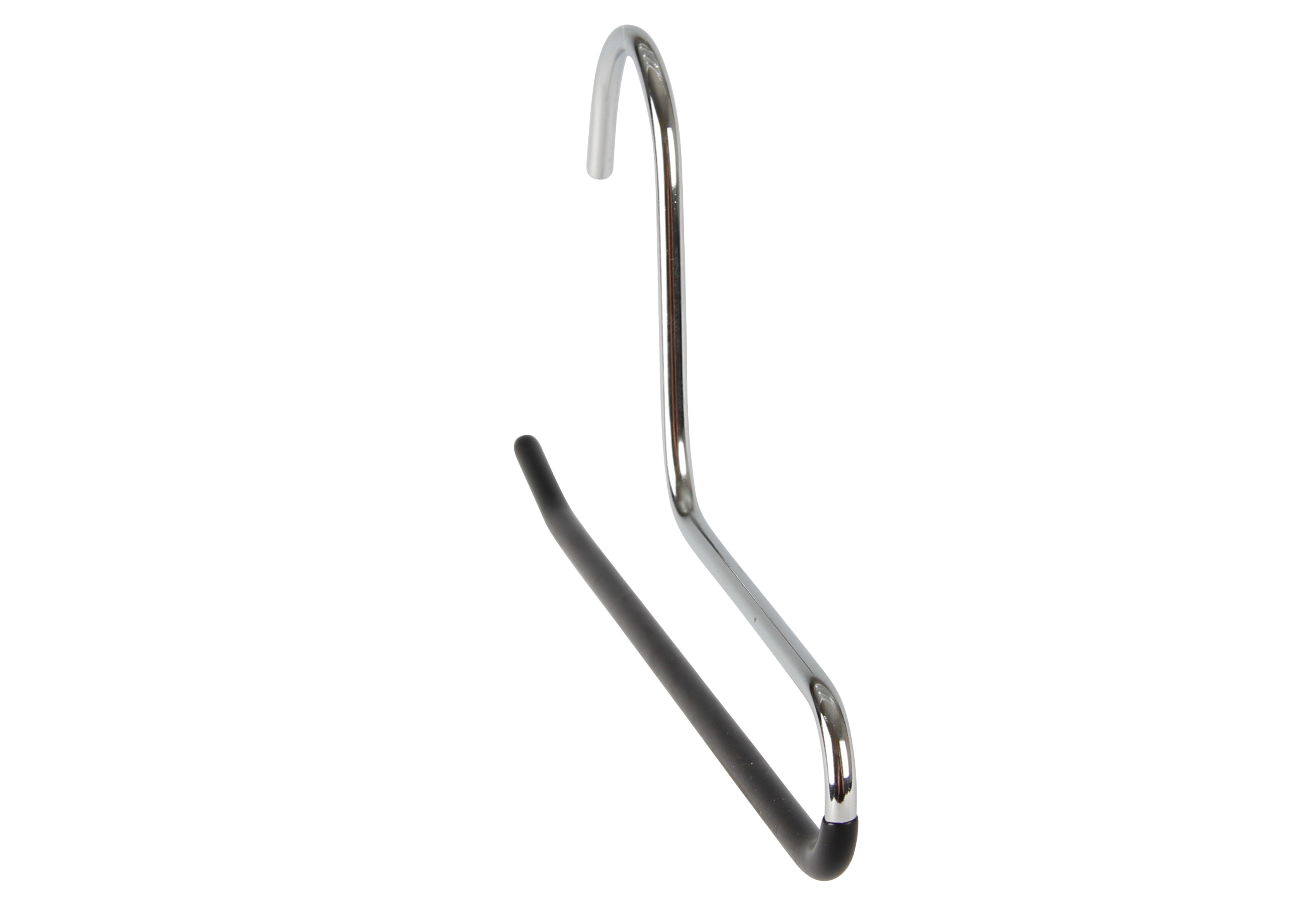 Scarves hanger 693 20cm chrome / black, 100pcs / pack. - 2