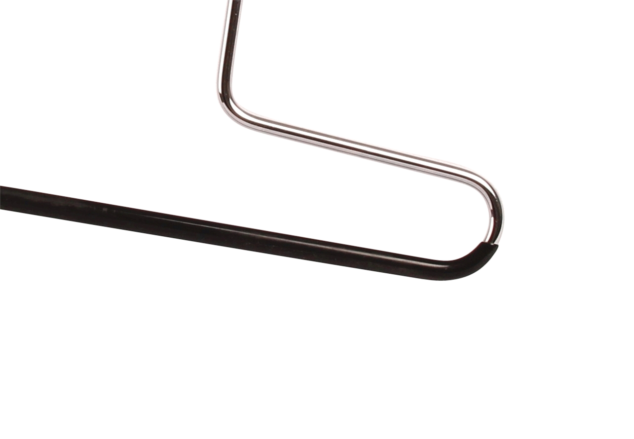 Scarves hanger 693 20cm chrome / black, 100pcs / pack. - 3