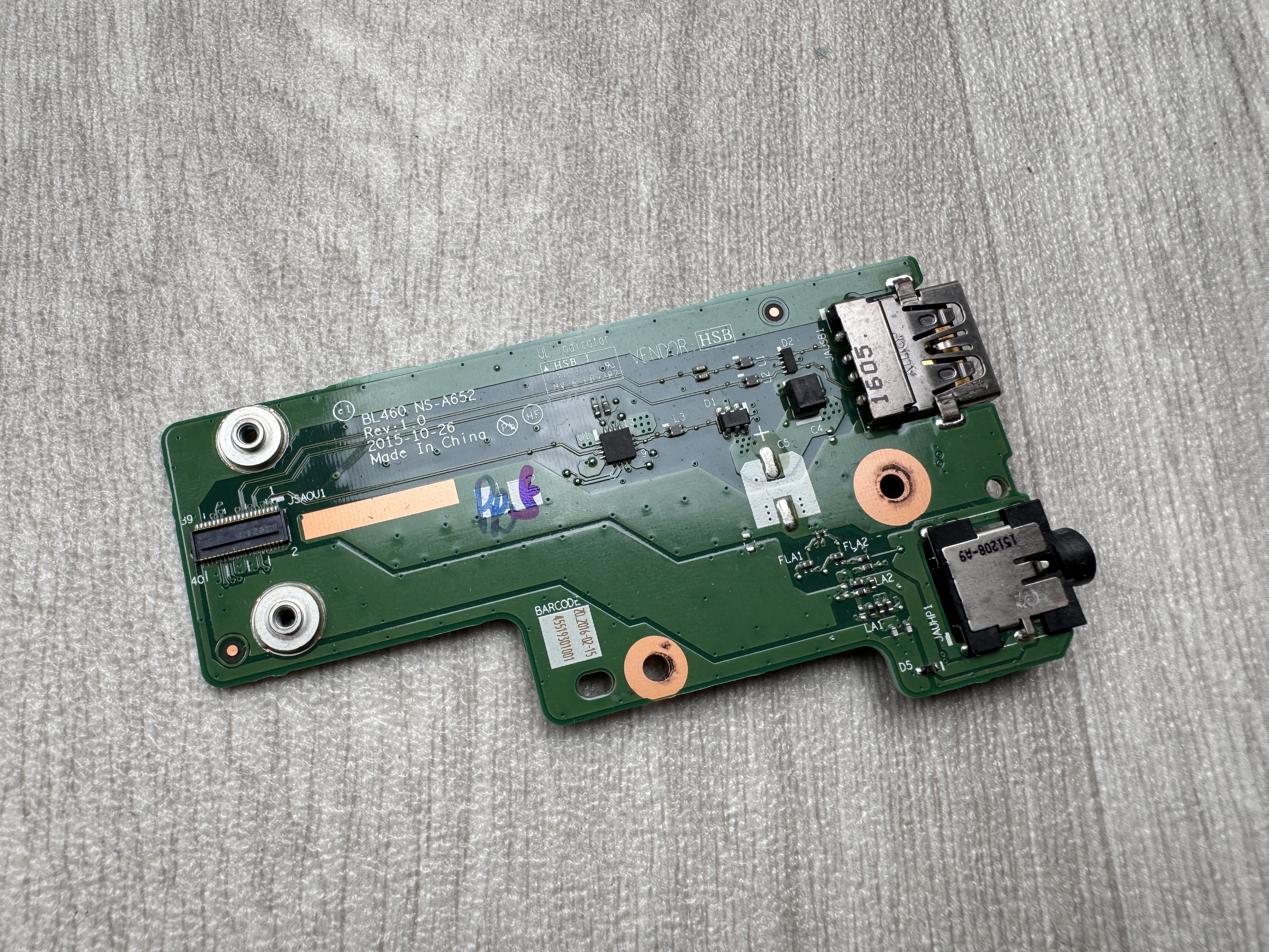 Original Lenovo Audio USB Board ThinkPad L460 20FV-S0N300