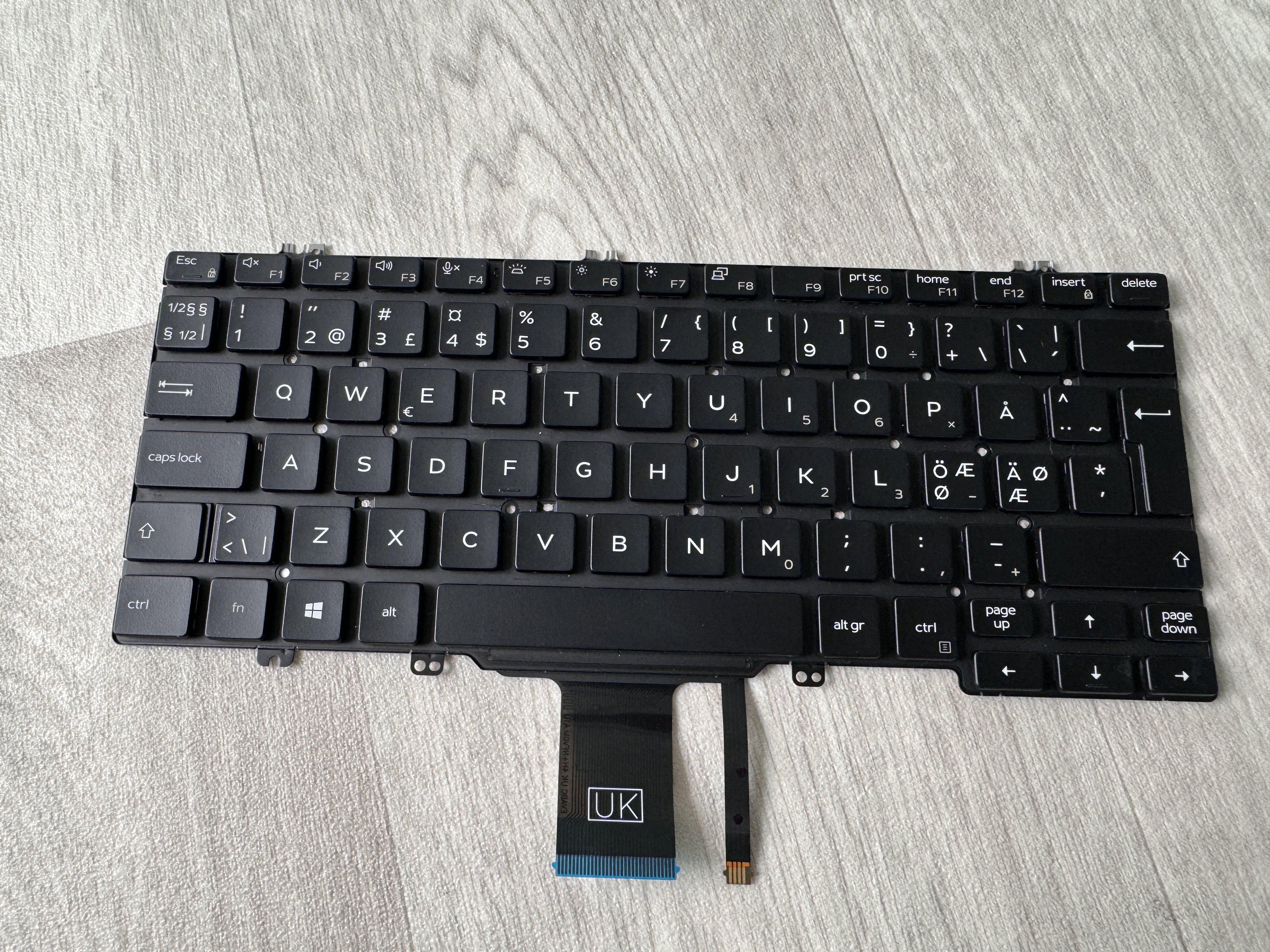 Dell Latitude 13 2-in-1 Nordic 7300 7320 E7320 5320 5300 5310 Tangentbord / Keyboard 091VF5