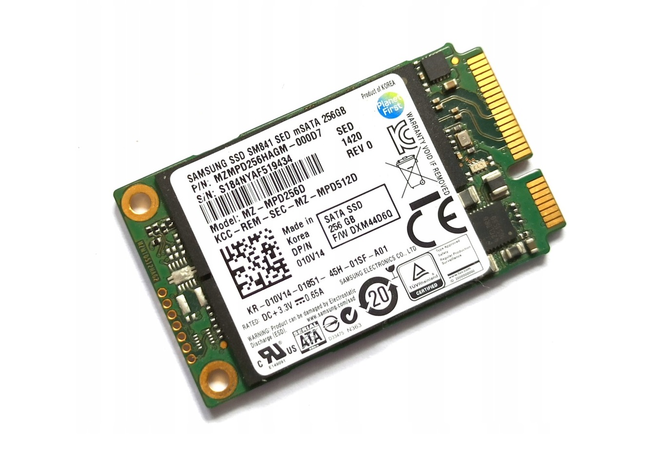Samsung SM841 256GB SSD mSATA MZMPD256HAGM