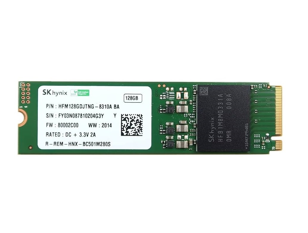 SK Hynix 128GB NVMe SSD M2 2280 BC501