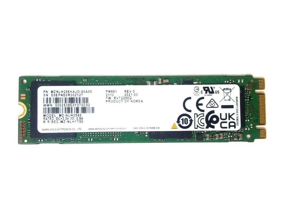 Samsung PM881 (MZ-NLH2560) 256GB SSD M2 2280 SATA