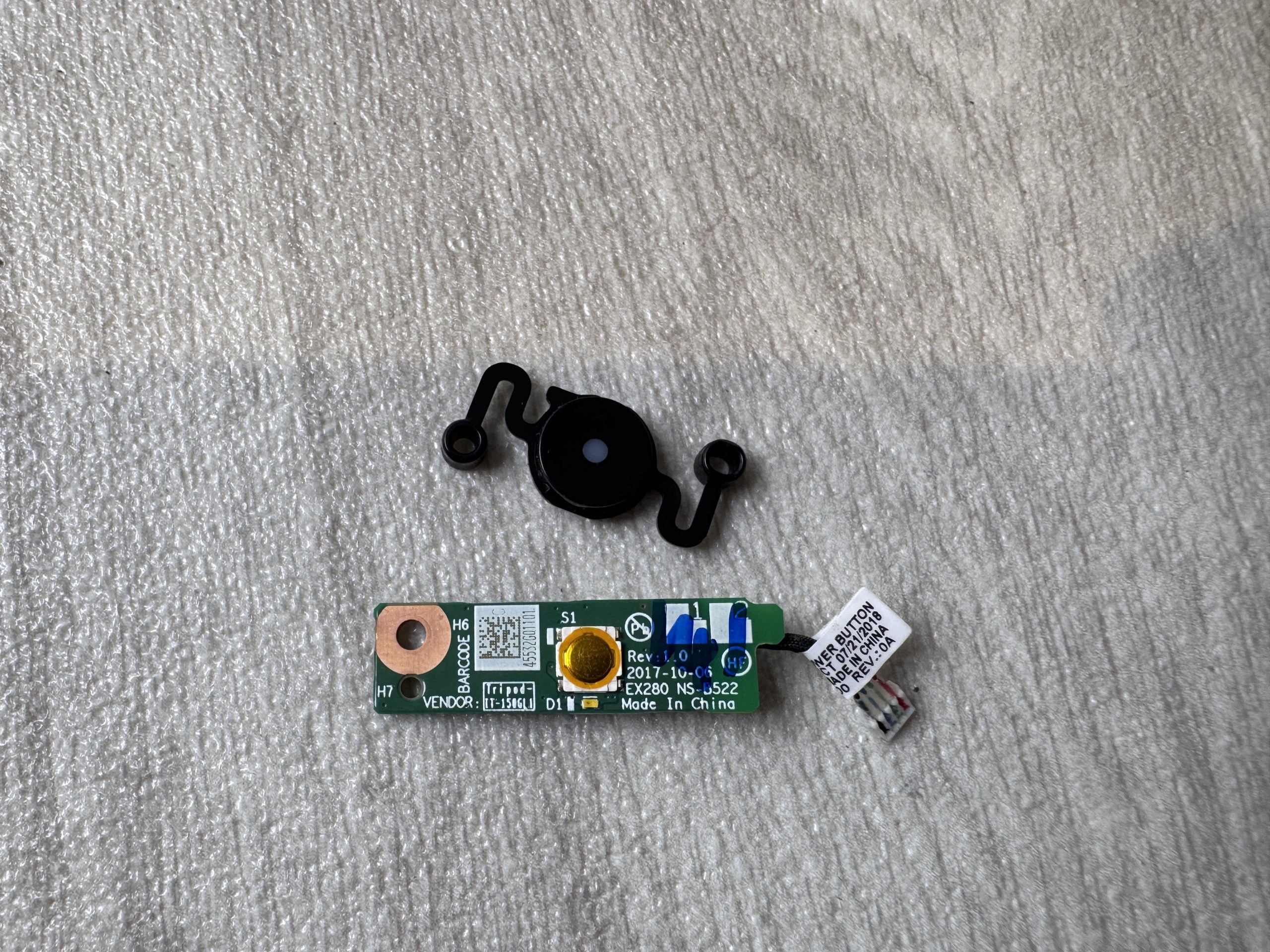 Original Lenovo Thinkpad X280 Power Button Board with Cable NS-B522