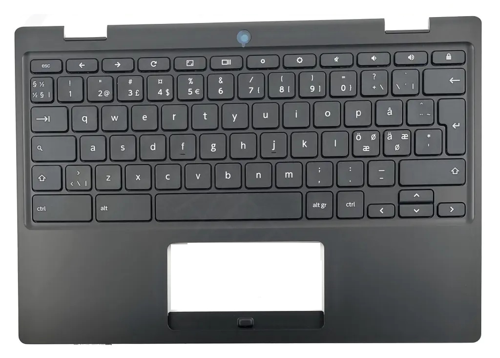 NY! Palmrest W/ Keyboard för Asus Chromebook CR1 CR1100CKA90NX03E1-R30ND0 - Webcam Version Tangentbord