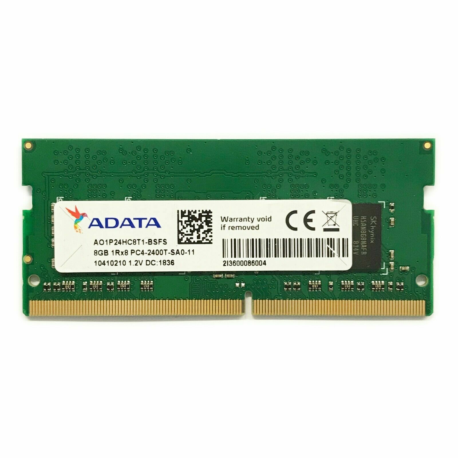 Begagnat 8GB DDR4 (1x8GB) ADATA SODIMM 1Rx8 PC4-2400T 2400MHz RAM Minne