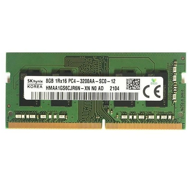 Begagnat 8GB DDR4 (1x8GB) SK Hynix SODIMM 1Rx16 PC4-3200AA 3200MHz RAM Minne