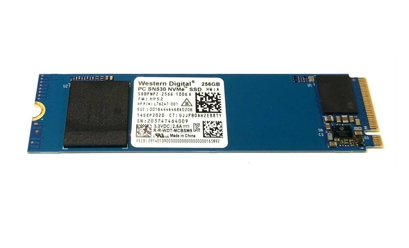 WD PC SN530 256GB SSD M2 2280 NVMe v1.4 Gen3 x4