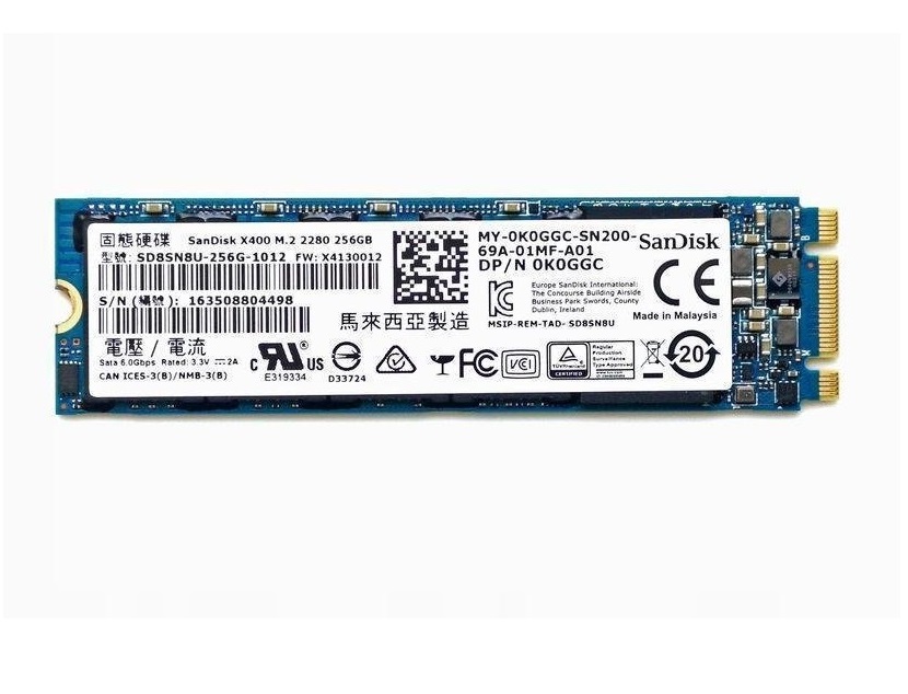 Begagnad 256GB SanDisk X400 SSD M2 2280 SATA