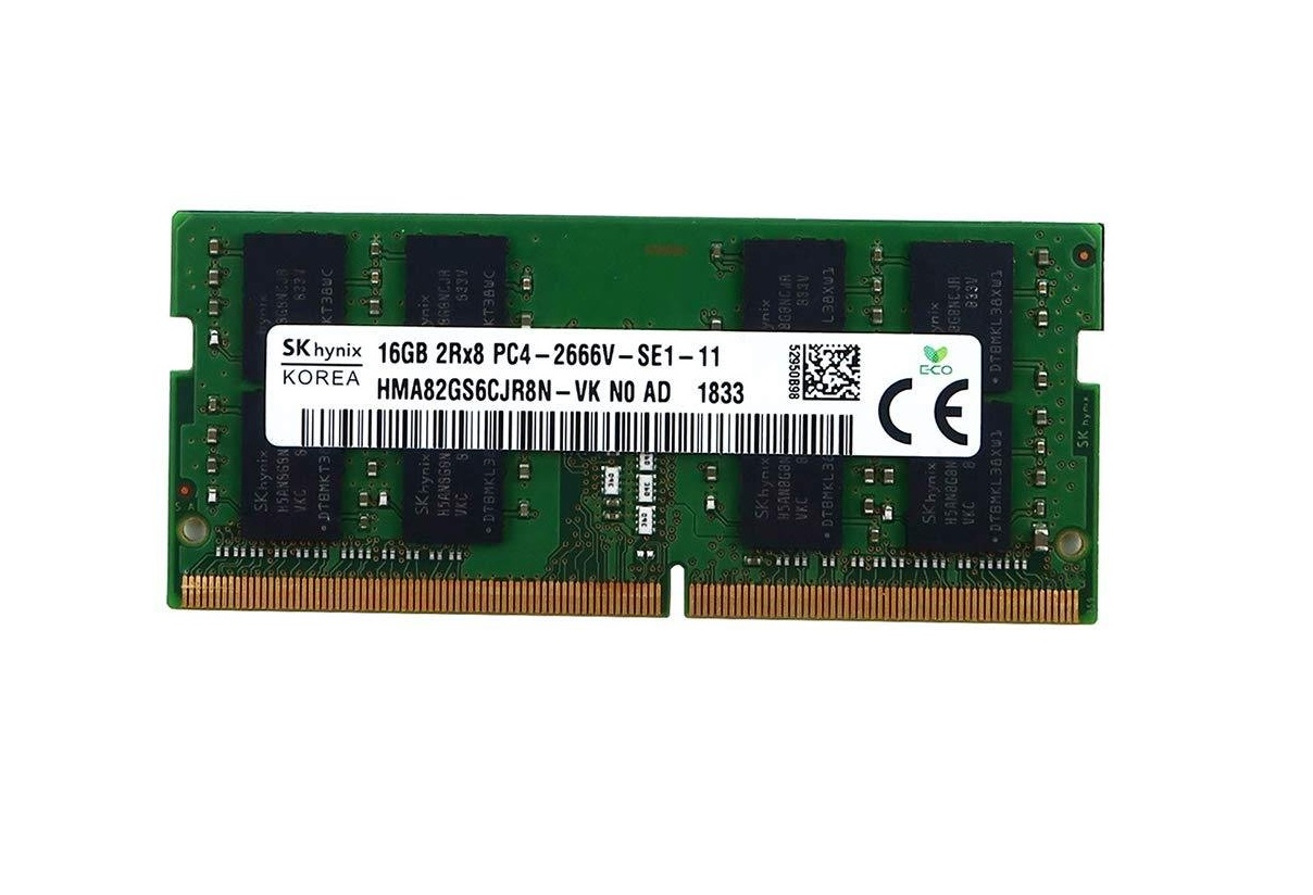 Begagnat 16GB DDR4 (1x16GB) SK Hynix SODIMM 2Rx8 PC4-2666V 2666MHz RAM Minne