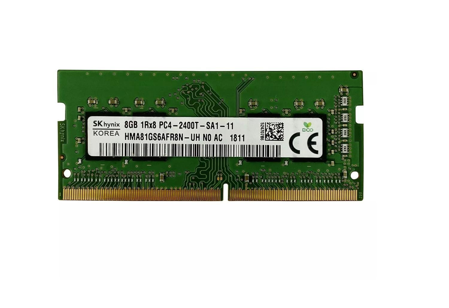 Begagnat 8GB DDR4 (1x8GB) SK Hynix SODIMM 1Rx8 PC4-2400T 2400MHz RAM Minne