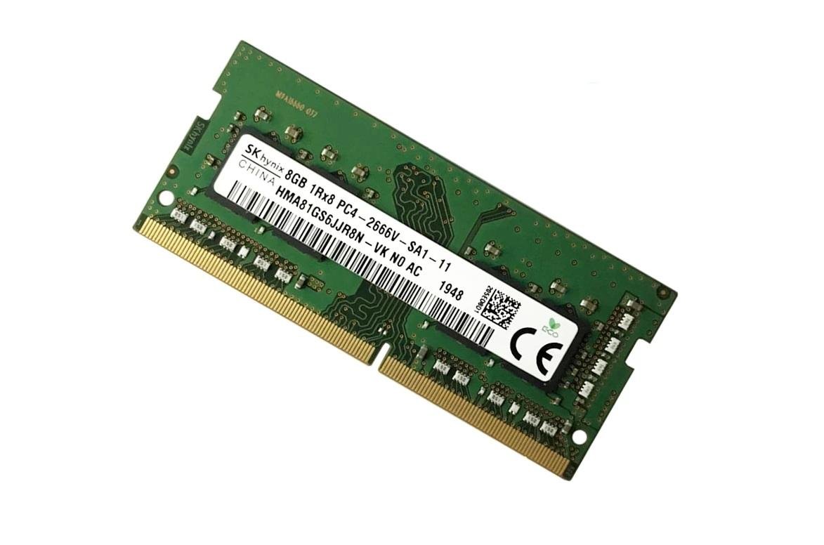 Begagnat 8GB DDR4 (1x8GB) SK Hynix SODIMM 1Rx8 PC4-2666V 2666MHz RAM Minne