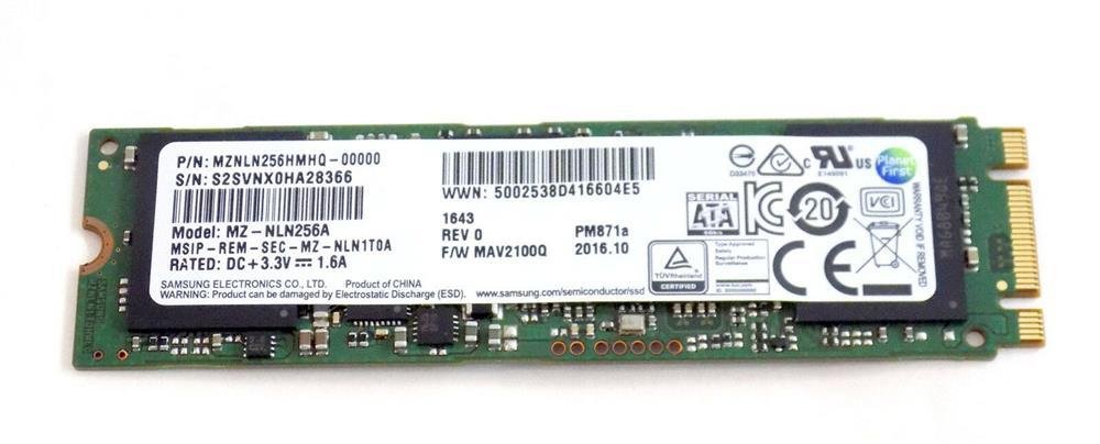 Begagnad 256GB Samsung PM871a SSD M2 2280 SATA