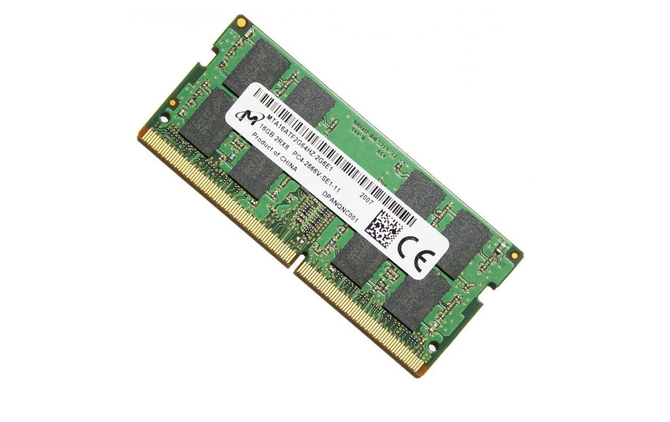 16GB DDR4 1x16GB Micron SODIMM 2Rx8 PC4-2666V 2666Mhz RAM Minne