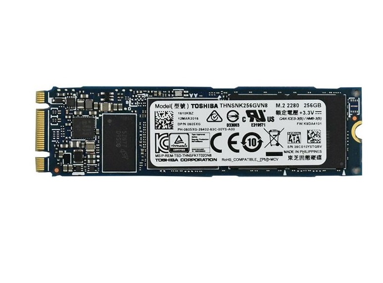 Begagnad 256GB Toshiba THNSNKN8 SSD M2 2280 SATA