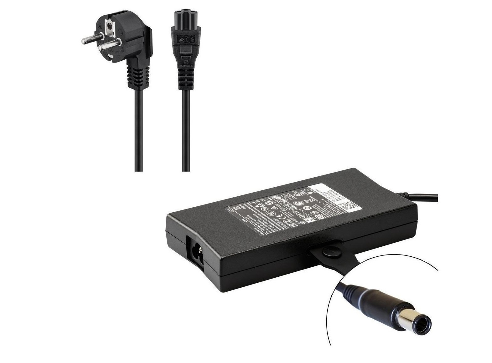 Nyskick! Original Dell 130W Laddare Slim 19,5 V 6,7A 7,4×5,0mm