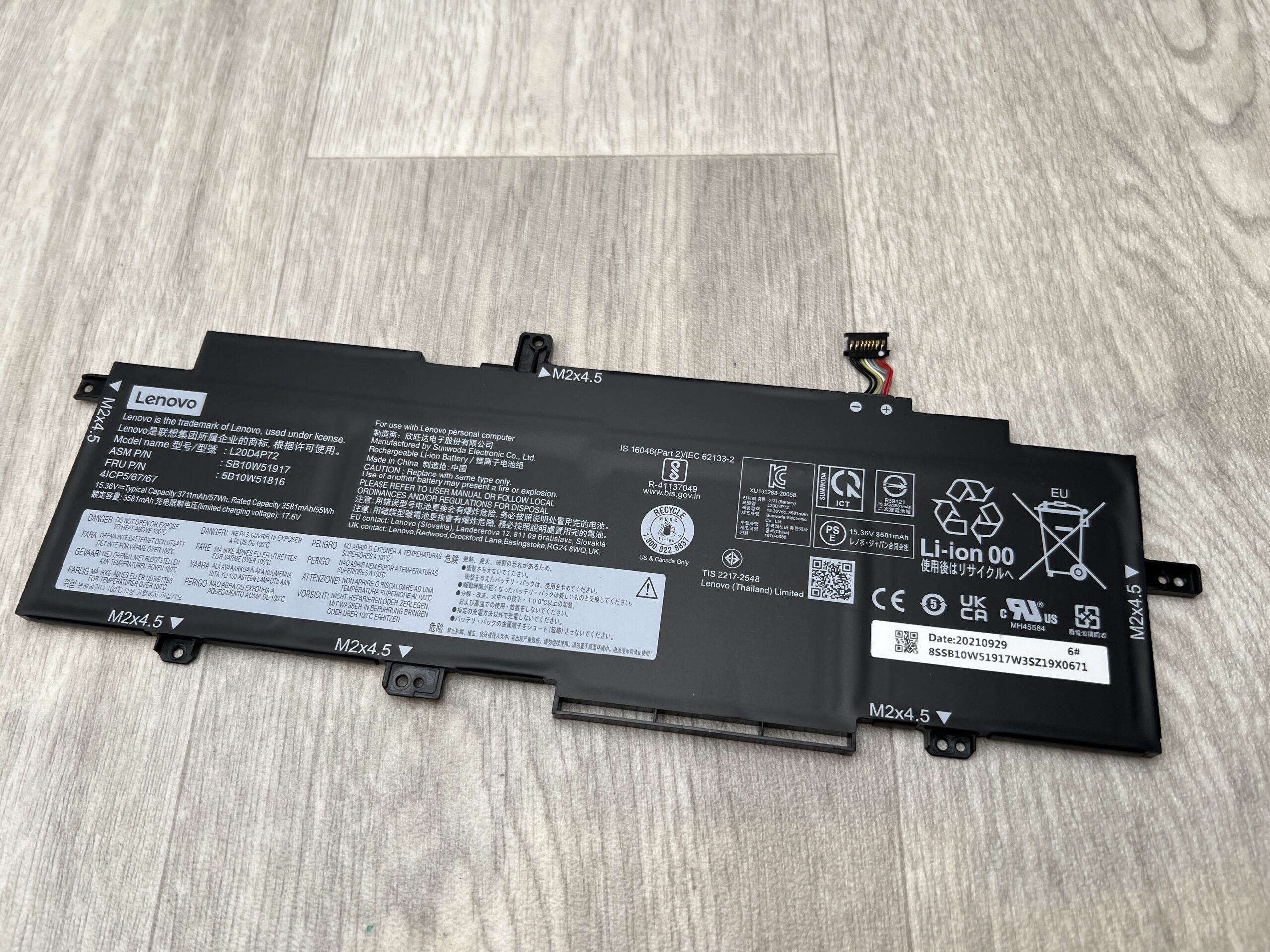 Begagnat Original Lenovo L20D4P72 Batteri ThinkPad T14s Gen2