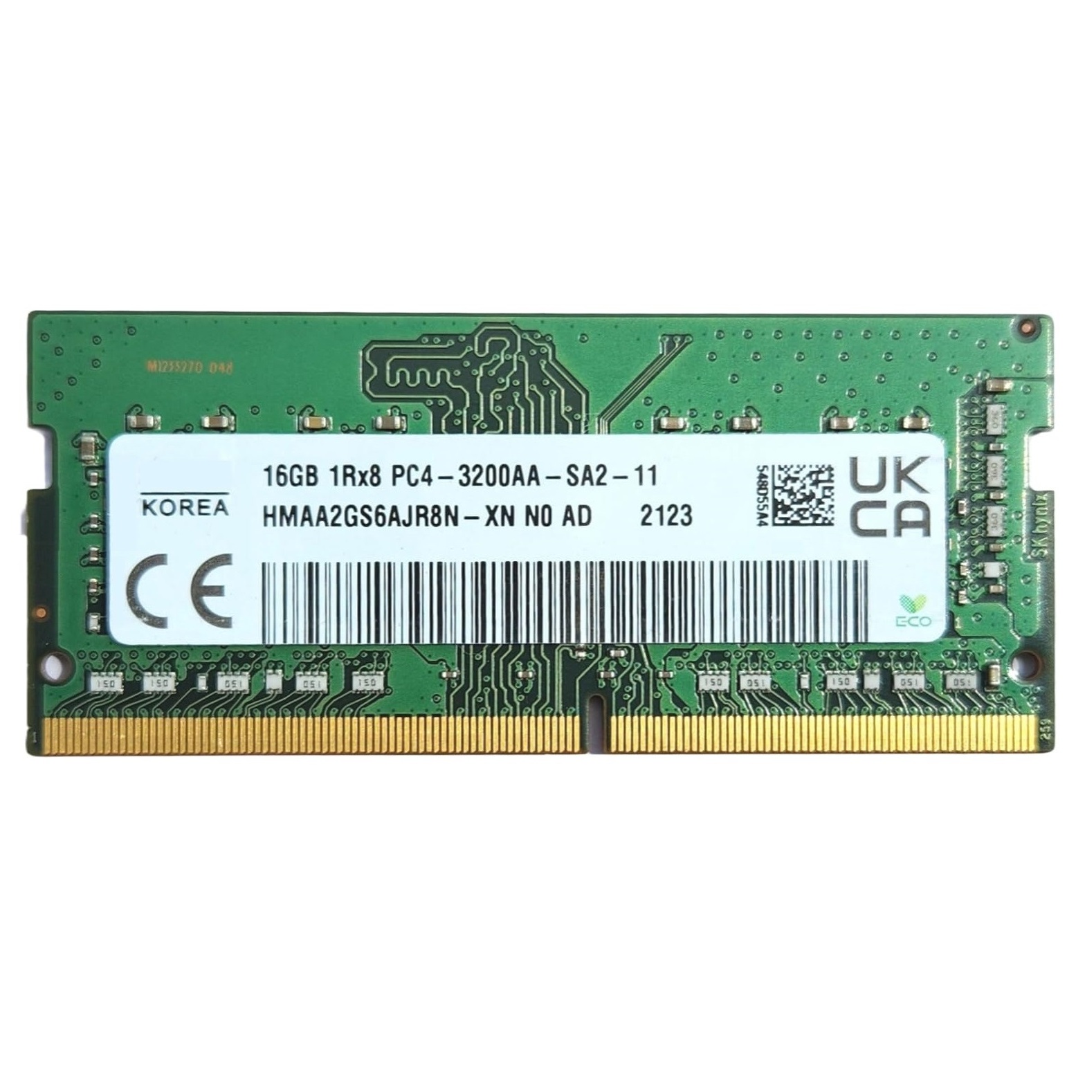 Begagnat 16GB DDR4 (1x16GB) SK Hynix SODIMM 1Rx8 PC4-3200AA 3200MHz RAM Minne HMAA2GS6AJR8N