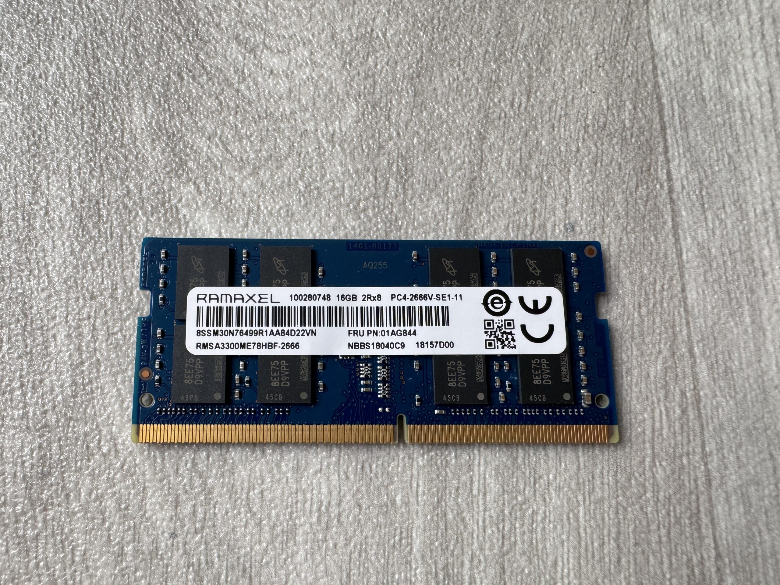 16GB DDR4 1x16GB Ramaxel SODIMM 2Rx8 PC4-2666V 2666MHz RAM Minne