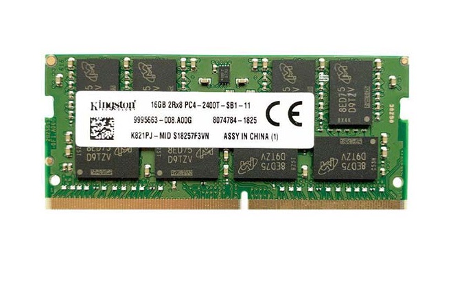 16GB DDR4 1x16GB Kingston SODIMM 2Rx8 PC4-2400T 2400Mhz RAM Minne