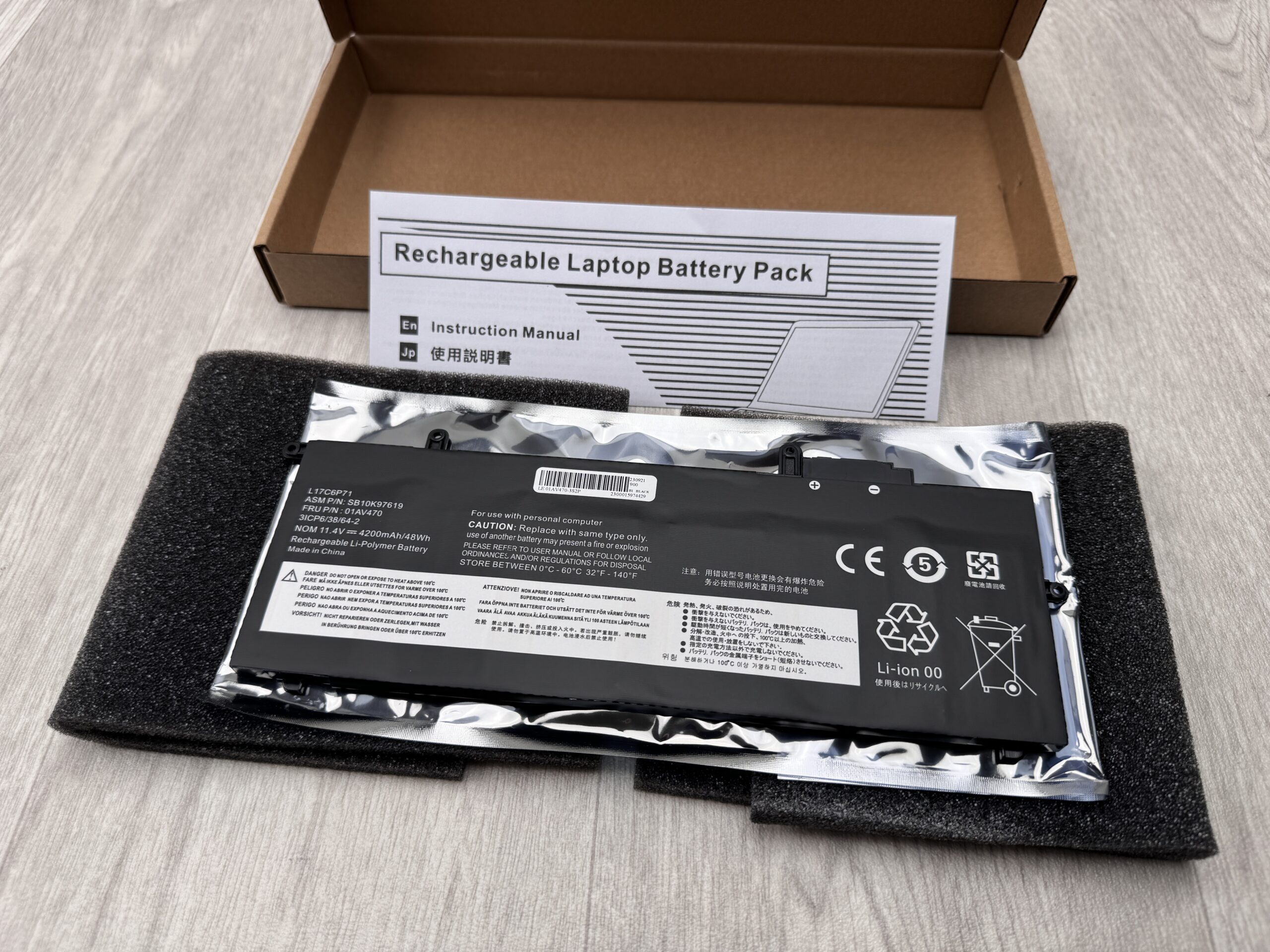 NY! Batteri för Lenovo ThinkPad X280 ThinkPad A285 L17M6P71 11.4V 3900mAh 48Wh