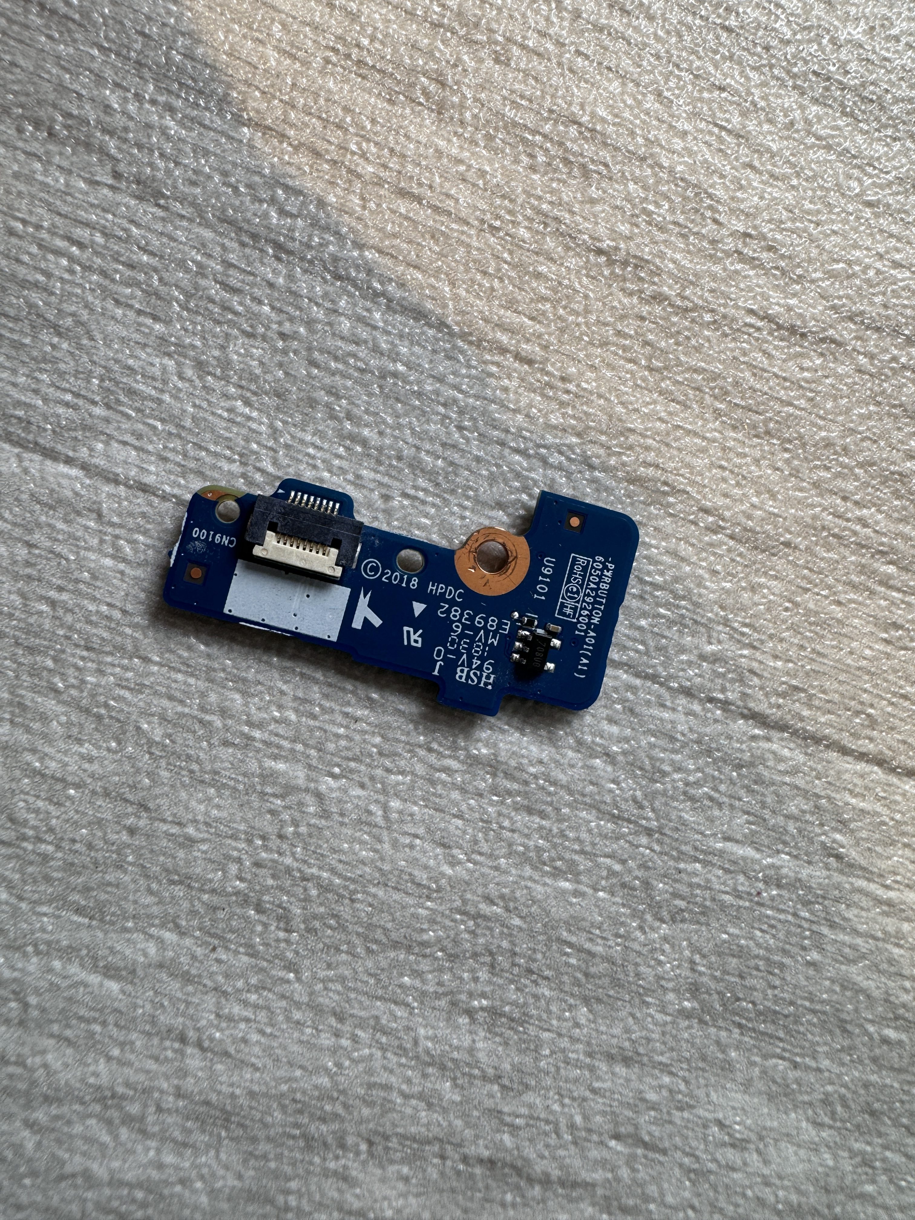 HP Elitebook Power Button Board / Strömknappskort 735 740 745 830 840 845 G5 ZBook 14U G5 (L14374-001 6050A2926001)