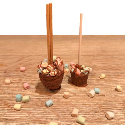 Ljus Chokladdryck Marshmallow Dippers