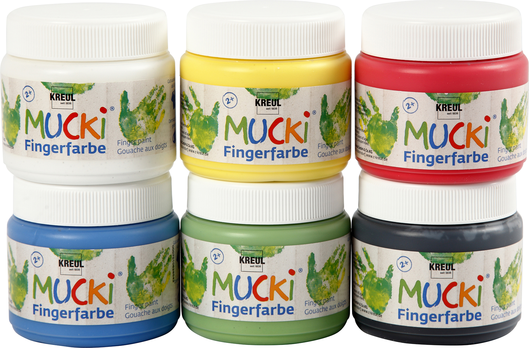 Fingerfärg mixade 6x150ml