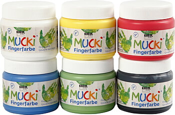 Fingerfärg mixade 6x150ml