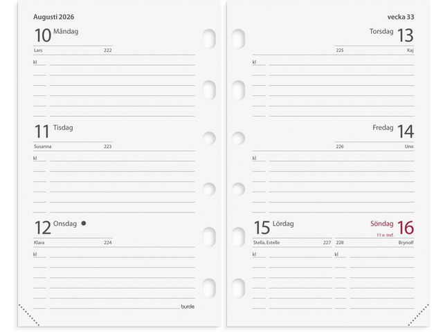 Compact Sytemkalender 2026 skinn brun