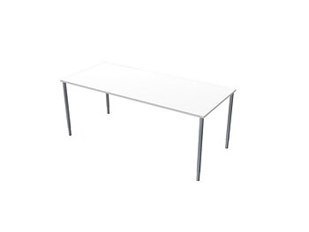 Bord frist 180x80cm vitlaminat/grå