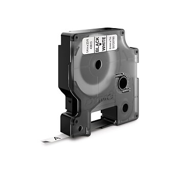 Märkband Dymo D1 sva/vit 6mm